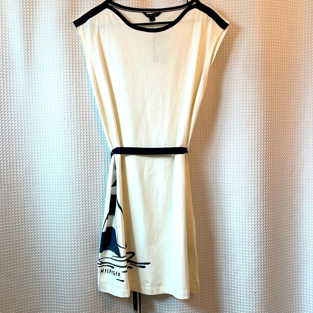 Tommy Hilfiger T-Shirt Dress w/tie belt BRAND NEW